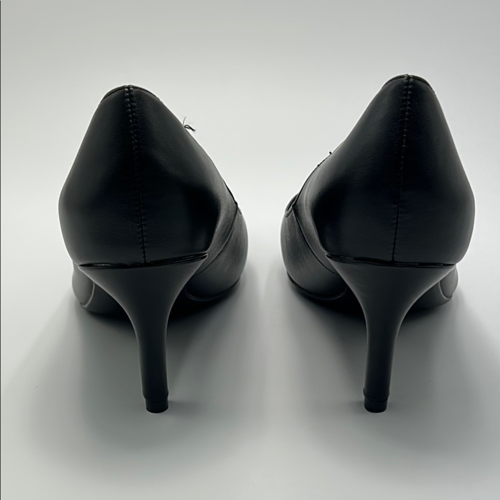 Lifestride Sevyn Pump Pointy Toe Professional Classic 8w Black Faux Leather NWOT - Picture 4 of 15